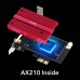 Tarjeta Red Cudy WE3000S AX5400 Wi-Fi 6 Bluetooth 5.2