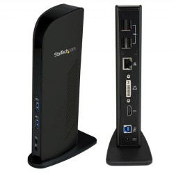 Universal Docking Station USB 3.0 Dual HDMI DVI Video w/ Ethernet Audio